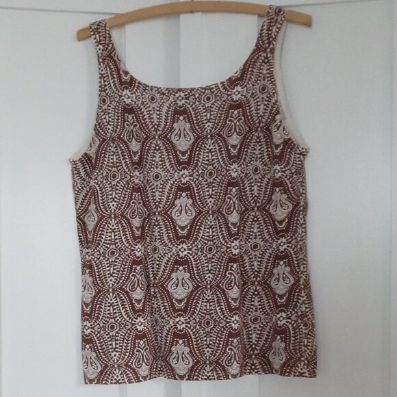 Talbots Pima cotton stamped cotton top - Picture 3 of 3